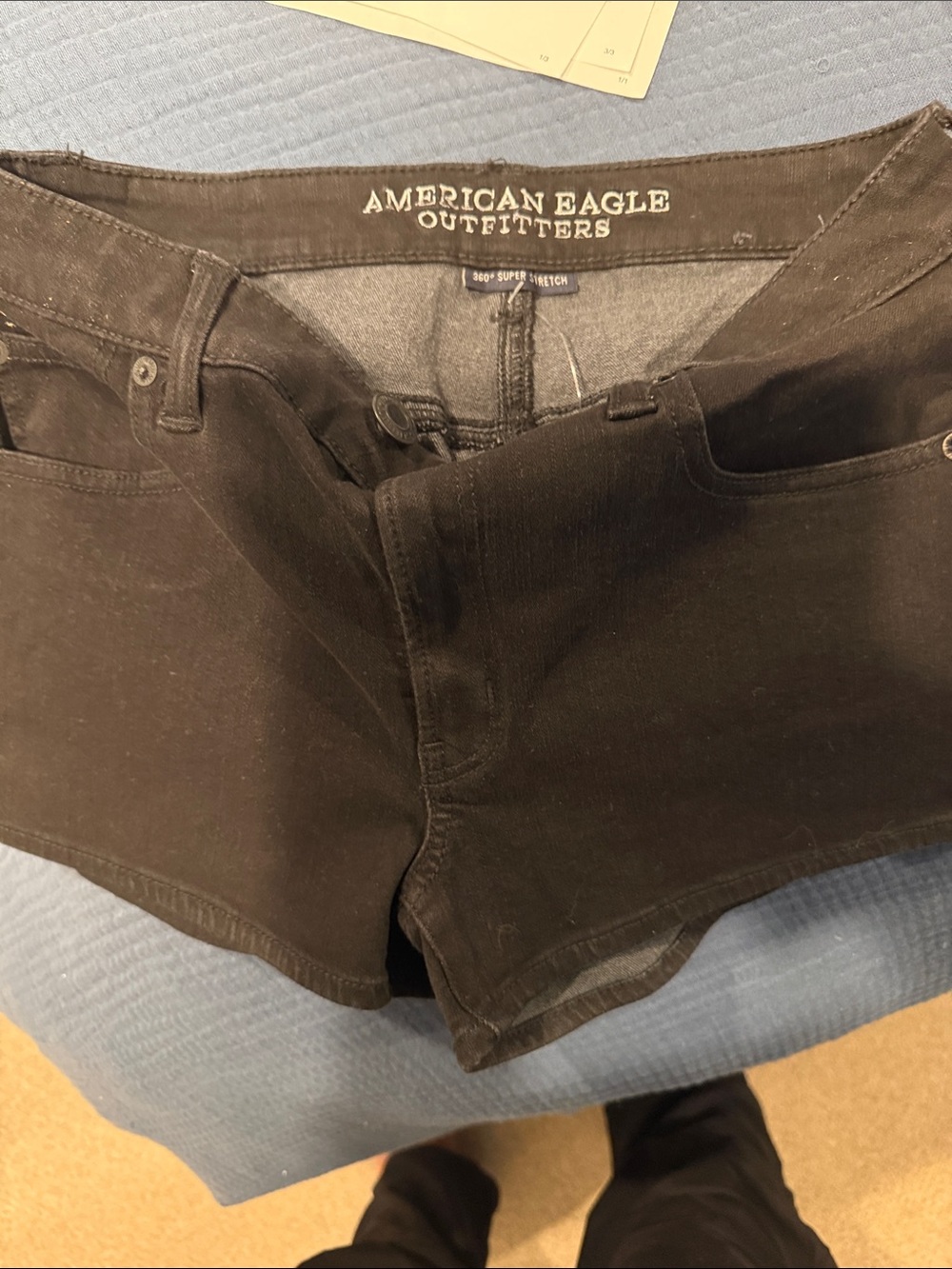 American Eagle Outfitters Black Denim Jean Shorts
